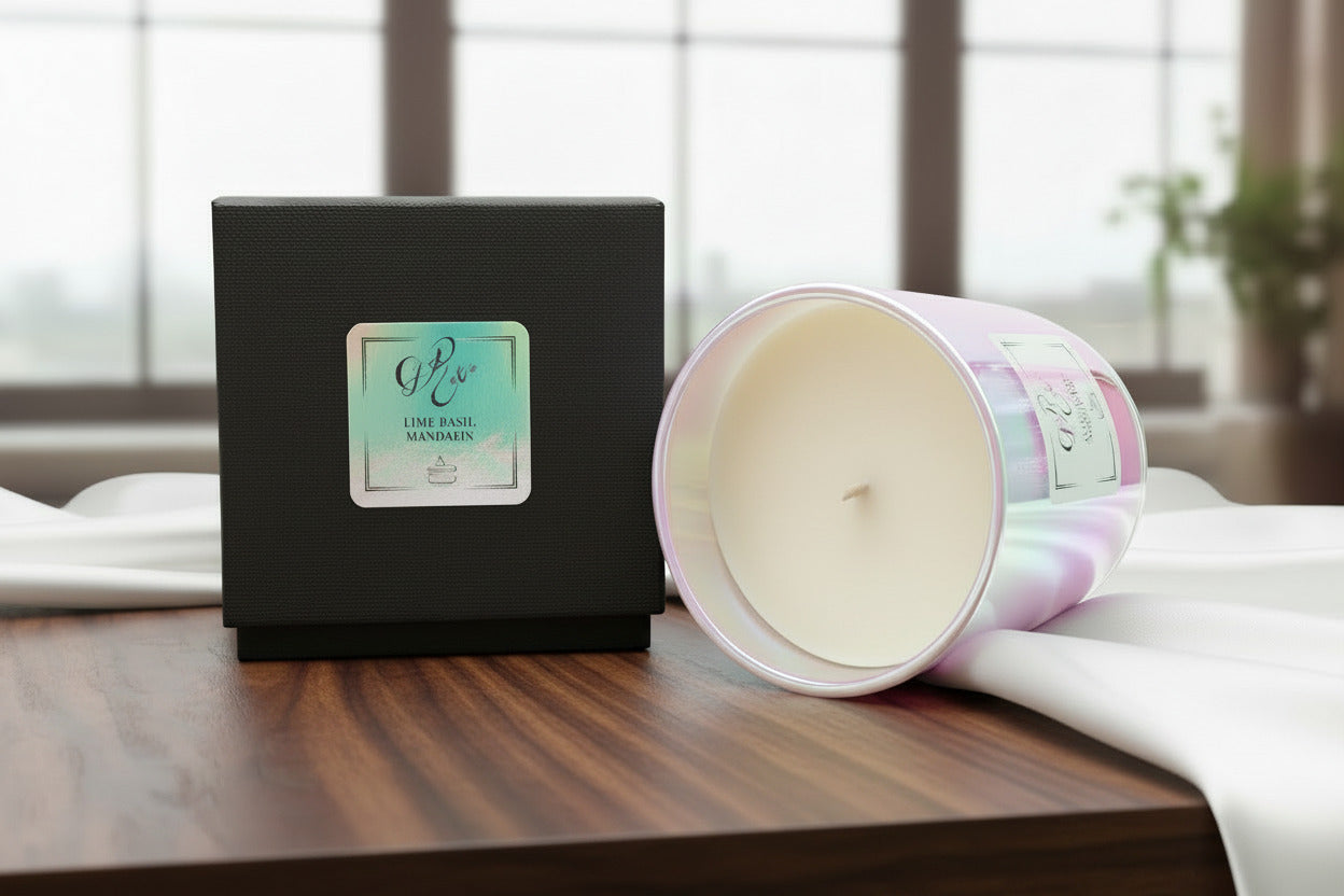 Duftkerze irisierend Lime, Basil & Mandarin  LIMITED EDITION
