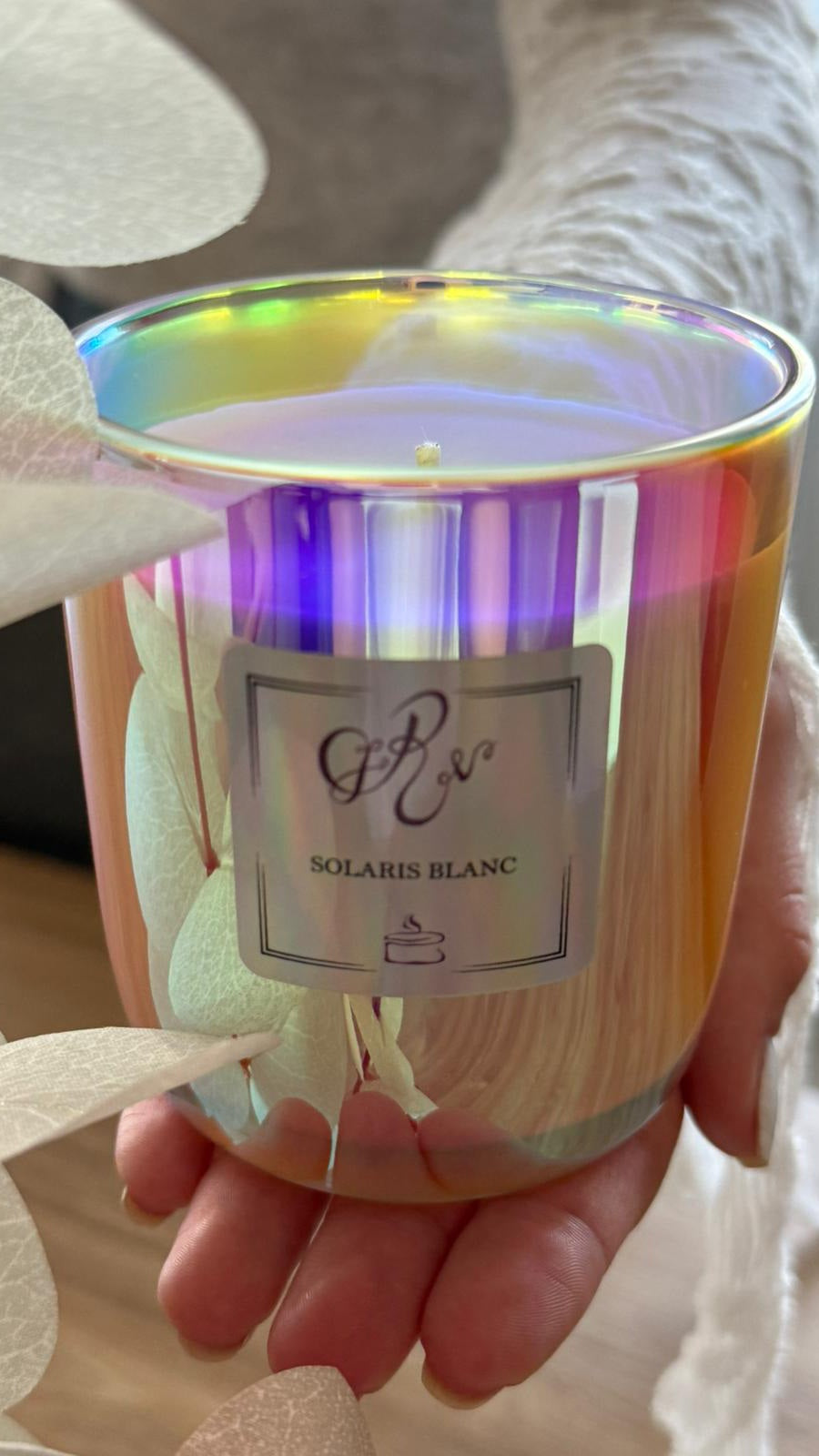 Duftkerze irisierend Solaris Blanc LIMITED EDITION